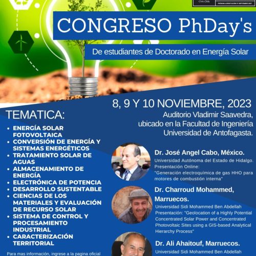 Estudiantes del Doctorado en Energía Solar de la Universidad de Antofagasta organizan el primer congreso con expositores de renombre internacional
